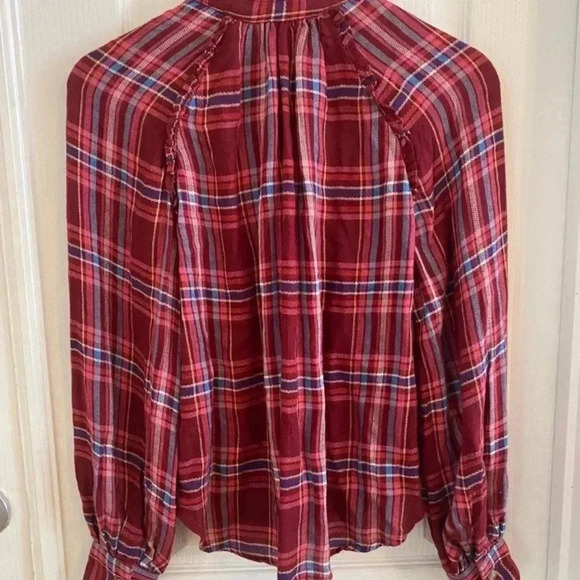 Anthropologie Pilcro Womens Wool Blend Plaid Button Down Top - Picture 5 of 5
